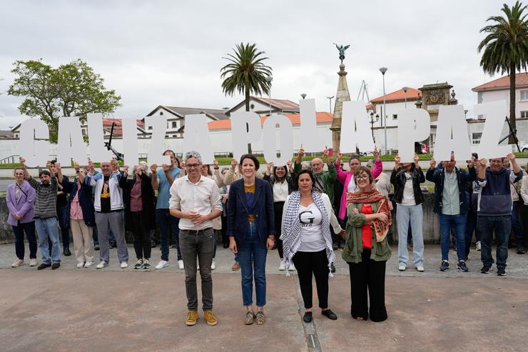 A líder do BNG, Ana Pontón, e a candidata ás eleccións europeas, Ana Miranda, nun acto en Ferrol. BNG / Europa Press