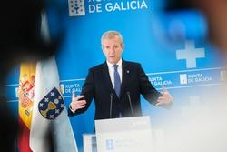 O presidente da Xunta, Alfonso Rueda, na Coruña. DAVID CABEZÓN / Europa Press