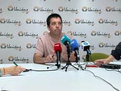 O coordinador provincial de Unións Agrarias-UPA na Coruña e responsable da área Sector Lácteo da organización, Óscar Pose, durante a presentación do proxecto / Europa Press