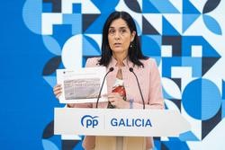 A secretaria xeral do PPdeG, Paula Prado, este xoves, en rolda de prensa / ÍÑIGO ROLÁN