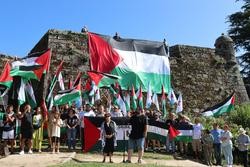 Concentración de apoio á causa palestina en Vigo, a 21 de agosto de 2024 / CIG VIGO 