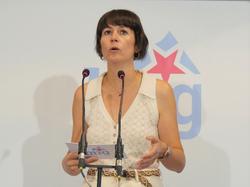 A portavoz nacional do BNG, Ana Pontón, en rolda de prensa. BNG / Europa Press