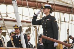 A Princesa de Asturias, Leonor de Borbón, embarca no buque escola Juan Sebastián Elcano / Francisco J. Olmo - Arquivo