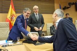  O secretario de Estado da Unión Europea, Fernando Sampedro, durante a súa comparecencia na Comisión Mixta para a Unión Europea, na Sala Pri do Congreso dos Deputados / jesús Hellín