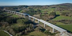 Obras do viaduto de Pambre, na autovía Santiago-Lugo / ACCIONA