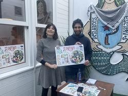 Os representantes do Sindicato de Traballadores e Traballadores do Ensino de Galiza (STEG) Comba Campoy e Miguel Paz. / Europa Press