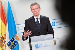 O presidente da Xunta, Alfonso Rueda, en rolda de prensa / Xunta