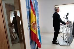 O presidente da Xunta, Alfonso Rueda, durante a rolda de prensa / DAVID CABEZÓN @ XUNTA