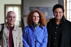 (I-D) Os escritores Antón Riveiro, Maggie Ou