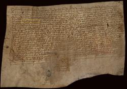Documento do 1469 que xa dá conta dunha mámoa en Merlán, Chantada / Xavier Moure