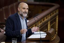 O deputado do BNG Néstor Rego durante unha sesión plenaria no Congreso dos Deputados, a 8 de abril de 2025, en Madrid / A. Pérez Meca - Arquivo
