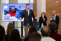 O conselleiro de Cultura, Lingua e Xuventude, José López Campos, na rolda de prensa de presentación do IV atopo de cultura popular 