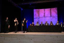 O grupo Tanxugueiras actúa durante o pleno extraordinario da Real Academia Galega, no Centro Cívico Cultural de Malpica de Bergantiños, a 17 de maio de 2025, en Malpica de Bergantiños, A Coruña, Galicia (España). Este pleno extraordinario se celeb. M. Dylan - Europa Press / Europa Press