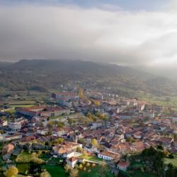 Foto aérea de Allariz. Foto: Comunicación Concello de Allariz.