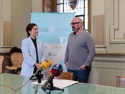 O vicepresidente da Deputación de Lugo, Efrén Castro, e a deputada de Cultura, Iria Castro, en rolda de prensa / Europa Press