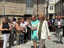 A raíña Sofía visita o municipio ourensán de Castro Caldelas (Ourense), a 30 de maio de 2025. / Europa Press