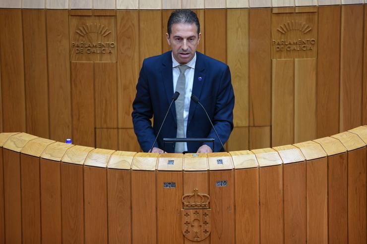 O conselleiro do Mar, Alfonso Villares, no Parlamento. XUNTA / Europa Press