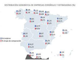 Mapa de filiais estranxeiras en España. INFORMA D&B / Europa Press