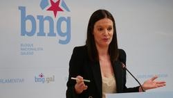 A viceportavoz parlamentaria do BNG Olalla Rodil nunha rolda de prensa na Cámara galega.. BNG / Europa Press
