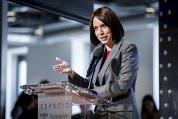 A ministra de Ciencia, Innovación e Universidades, Diana Morant, presentan a Estratexia de Tecnoloxías Cuánticas de España no Foro Global de Tecnoloxía do OCDE, no Espazo Fundación Telefónica, a 24 de abril de 2025, en Madrid (España).. A. Pérez Meca - Europa Press / Europa Press