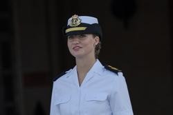 A Princesa Leonor á súa chegada á Escola Naval de Marín, en agosto de 2024 / Elena Fernández - Arquivo