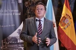 O fiscal xeral do Estado, Álvaro García Ortiz, clausura a escola de verán do Ministerio Fiscal, no Pazo de Mariñán, a 13 de xuño de 2025, en Bergondo / Gustavo de la Paz