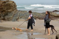Varias persoas pasean durante a baixamar na praia das Catedrais, a 19 de setembro de 2024. Carlos Castro / Europa Press