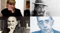 Antón Tovar, Begoña Caamaño, Enrique Labarta Pose e Miguel González Garcés, candidatos para o Día dás Letras 2026. RAG / Europa Press