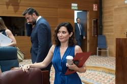 A presidenta da Comunidade de Madrid, Isabel Díaz Ayuso, durante unha sesión plenaria na Asemblea de Madrid.. Diego Radamés - Europa Press / Europa Press