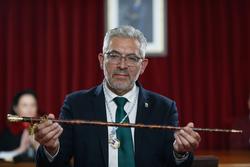 O novo alcalde de Lugo, Miguel Fernández, durante a toma de posesión como alcalde de Lugo, a 11 de marzo de 2025 / Carlos Castro - Arquivo