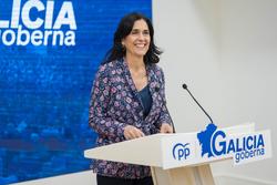 A secretaria xeral do PPdeG, Paula Prado, en rolda de prensa / ÍÑIGO ROLÁN - PPDEG