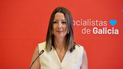 A secretaria de Organización do PSdeG, Lara Méndez, en rolda de prensa / PSDEG