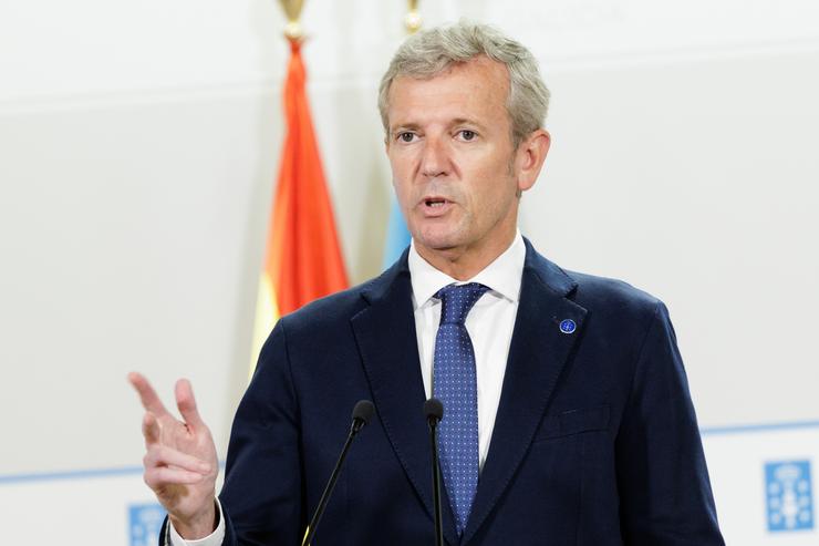 O presidente da Xunta, Alfonso Rueda, tras o Consello. DAVID CABEZÓN @ XUNTA / Europa Press