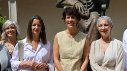 Deputadas do PSdeG xunto á ministra de Inclusión, Seguridade Social e Migracións, Elma Saiz. PSDEG / Europa Press