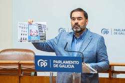 O portavoz parlamentario do PPdeG, Alberto Pazos Couñago, en rolda de prensa na Cámara galega.. PPDEG / Europa Press