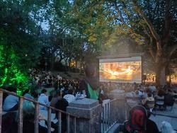 Cine ao aire libre en Compostela, proxección de 