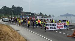 Manifestación dos traballadores de Aludec en Pontevedra.. CIG / Europa Press
