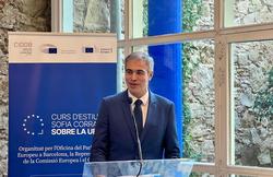 O secretario de Estado para a UE, Fernando Sampedro, nun acto no Cidob / Europa Press