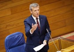 O presidente da Xunta, Alfonso Rueda, responde a preguntas dos grupos no Parlamento galego.. XUNTA / Europa Press